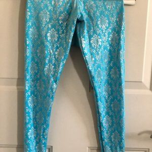XS BlackMilk Wallpaper Sky Blue Leggings